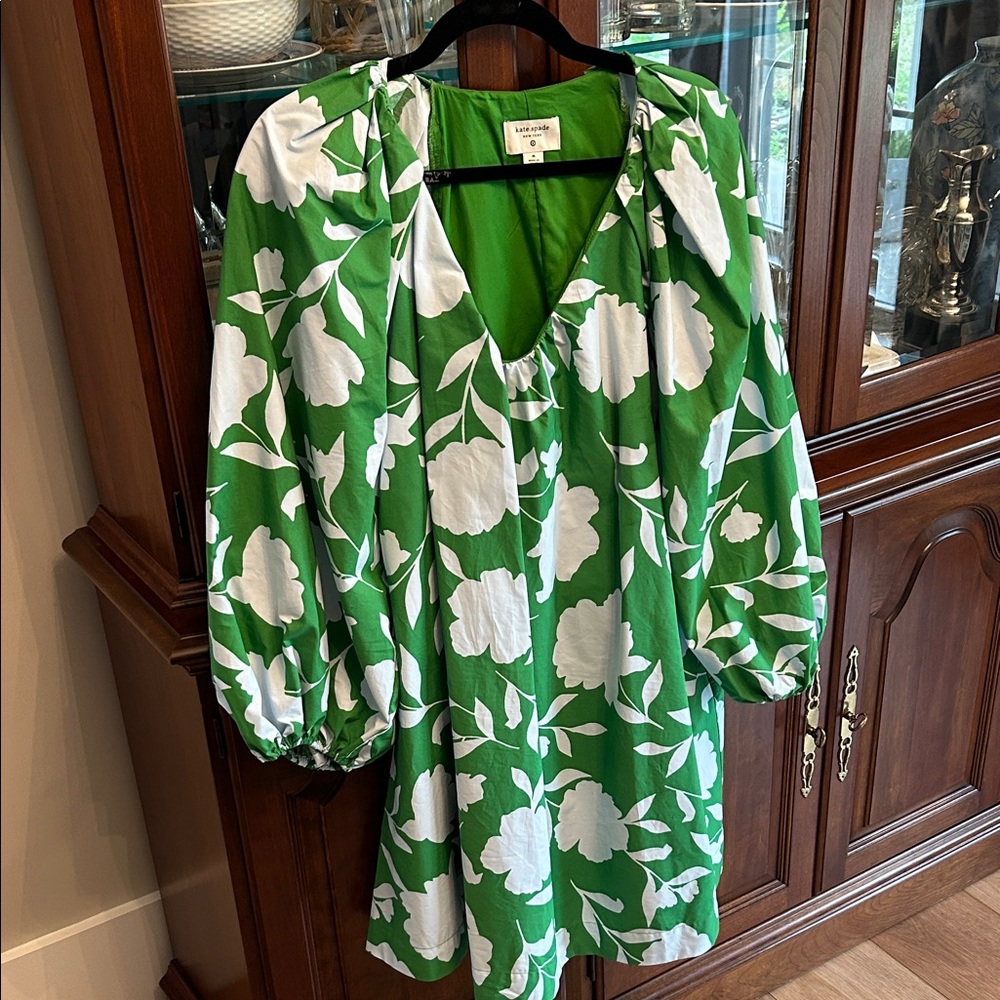kate spade Green and White Floral Shift Dress